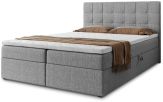 Beautysofa Boxspringbett Topiq II B: 140, 160, 180 cm, mit 2x Bettkästen, (Federkernmatratze)