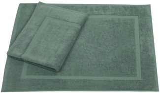 Betz Badematte 2er Set Badvorleger Premium Badematte Badteppich Größe 50x70 cm, beidseitig nutzbar, Baumwolle, Qualität 650g/m²