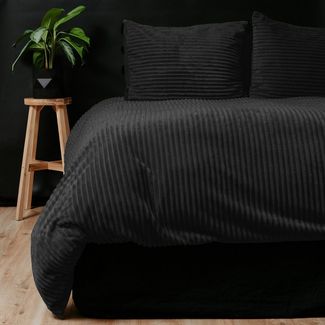 Sitheim-Europe Bettwäsche RIPPE Bettwäsche-Set Bettbezug & Kissenbezüge, Teddy, 3 teilig, Warm und Kuschlig Knitter- und bügelfrei