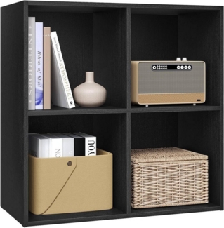 Woltu Bücherregal, 1-tlg, Aufbewahrungsregal, Raumteiler Büroregal, Aktenschrank 4 Fächer