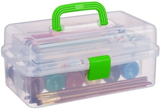 relaxdays Aufbewahrungsbox mit 9 Fäch, Grün