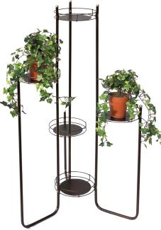 DanDiBo Blumentreppe Metall 102 cm Blumenständer mit 5 Ablagen Art. 4A Blumenregal Blumensäule Pflanzenständer Pflanzentreppe