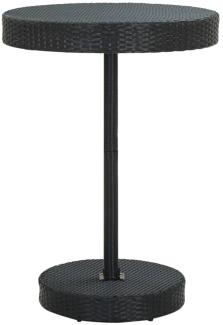 vidaXL Gartentisch Schwarz 75,5x106 cm Poly Rattan 45859