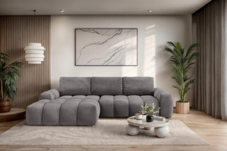 OTTO home Ecksofa AZITA klein optionale Schlafsofa mit Bettkasten, B/T/H: 270/166,5/84cm, L-Form mit Wellenunterfederung, Bubble-Optik