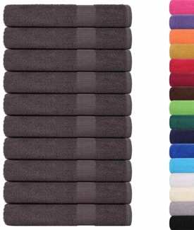 vidaXL Handtücher FROGN 10 Stk. Anthrazit 100x200 cm 360 g/m² 136699