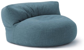 Lumaland 'Interior Line' Sitzsack-Sofa, Leinen Look and Feel, Indoor - Aqua, 90 x 50 cm, 320l