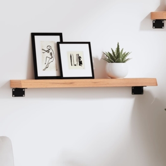 vidaXL Wandregal Hellbraun 60x10x4 cm Massivholz Eiche Behandelt 363639