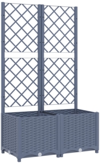 vidaXL Pflanzkübel mit Spalier Blaugrau 80x40x136 cm PP 318251