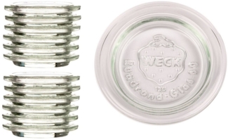 WECK Einmachglas Ersatzdeckel 60 mm für Weckgläser RR 60, Glas, (12-tlg)