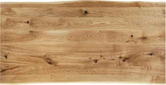 Tischplatte Life-Edge Wildeiche 4 cm massiv in 180x90 cm Baumkante