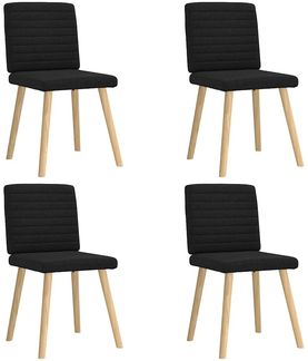 vidaXL Esszimmerstühle 4 Stk. Schwarz Stoff 3315276