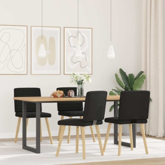 vidaXL Esszimmerstühle 4 Stk. Schwarz Stoff 3315276