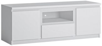 Lomadox Lowboard FORTALEZA-129, in weiß, 135,4cm breit, 2 Türen, 1 Schublade