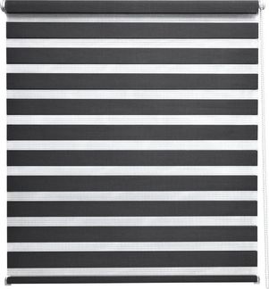 Doppelrollo Doppelrollo SolDecor DL2, 50x150 cm, Schwarz – Klemmfix ohne Bohren, Sol Royal, Fensterrollo Innen Rollos für Fenster ohne Bohren Sicht & Sonnenschutz