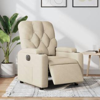 vidaXL Relaxsessel Elektrisch Creme Stoff 3204695