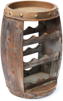 DanDiBo Weinregal Holz Klein Weinfass Flaschenständer Flaschenregal 1555 50 cm Regal Fass Holzfass