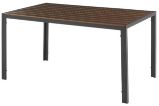 riess-ambiente Gartentisch DESIGNO 150cm dunkelbraun / schwarz (Einzelartikel, 1-St), wetterfest · Aluminium · Outdoor · Terrasse · bis 4 Personen · Design
