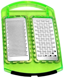 Genius Doppelreibe Fein & Grob Küchenreibe Reibe Zitrusreibe Käsereibe Grün