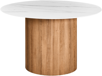 Esstisch ALBINA Weißer Marmor 120 cm 120 cm