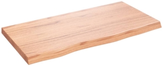 vidaXL Wandregal Hellbraun 80x40x(2-4) cm Massivholz Eiche Behandelt 363666