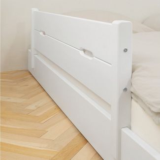 Ehrenkind Bettschutzgitter für Modulares Familienbett Plano (aus massivem, weiß lackierten Kiefernholz, Schütz vor dem Herausfallen, 45x150cm), Rausfallschutz, FSC® zertifiziert, Made in Europe