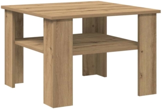 Couchtisch, Sofatisch Artisan-Eiche 60x60x42 cm Holzwerkstoff