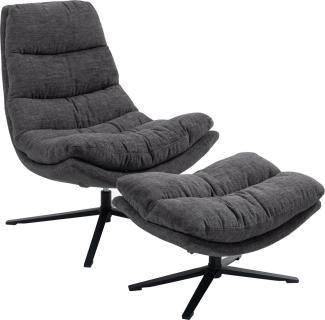 Duo Collection Relaxsessel Porto, 360° drehbar, doppelte Polsterung, mit Hocker, bis 115 kg belastbar