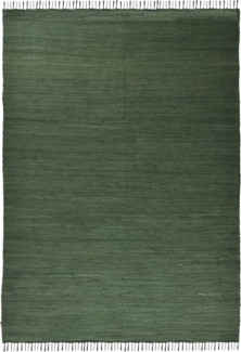 THEKO Teppich Happy Cotton, rechteckig, Höhe: 5 mm, Handweb Teppich, Flachgewebe, reine Baumwolle, handgewebt, mit Fransen