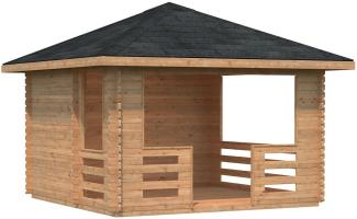 Palmako Holz-Pavillon Julie 330x330 cm inklusiveFußboden Holzpavillon 4743142052679