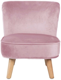roba Kindersessel 'Lil Sofa' - stabile Holzfüße - Samtstoff - Mauve