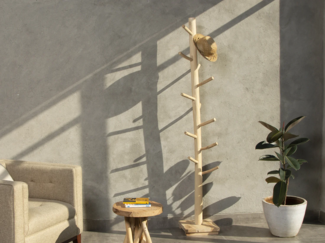 Vente-unique - Kleiderständer - Teakholz - Naturfarben - LIPALIA