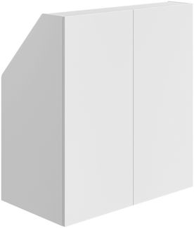 Bellamio 'Aland' Dachschrägenregal mit Türen, weiß, 100x52x90 cm, mit Push-to-open, Schrank für Dachschräge mit 3 Fächern