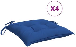 vidaXL Stuhlkissen 4 Stk. Blau 40x40x7 cm Oxford-Gewebe 314891