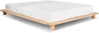 Marior HOME 'CONE' Doppelbett, 140x200, Buchenholz, Unbehandelt