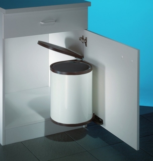 WESCO 010212-10 Abfalleimer 13 Liter RONDO 2 ab 40 cm Schrankbreite, weiß