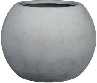 Polystone Globe runder Übertopf - frostsicher Ø 80 cm, Höhe 57 cm grau