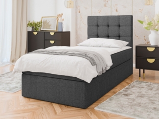 Boxspringbett Gazel Single (Farbe: Muna 10, Größe: 90 x 200)