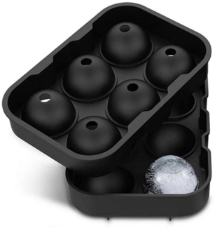 LIVINA HOME Eiswürfelform Silikon mit Trichter, bpa frei & leichtes herauslösen, Rund, Kugel, Perfekt für Drinks: Langsam schmelzende Kugeln