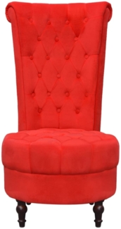 vidaXL Hochlehner-Sessel Rot Stoff 243183