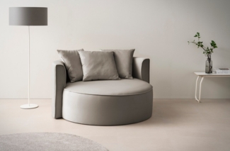 LeGer Home by Lena Gercke XXL-Sessel Isalie, Sessel in modernen Farben, Lesesessel, Loveseat, Big-Sessel, trendige Stoffe, mit 3 Zierkissen, große Sitzfläche, Hocker optional