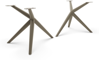 Tischgestell Estelar rund Metall Effektfinish Titan (2er-Set)