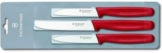 Victorinox Gemüsemesser Gemüsemesser-Set Küchenmesser Standard (Rot)