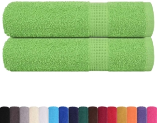 vidaXL Badetücher 2 Stk. Apfelgrün 100x150 cm 360 g/m² 100% Baumwolle 137028