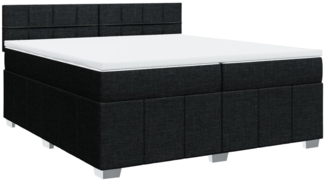 vidaXL Boxspringbett mit Matratze Schwarz 200x200 cm Stoff 3287177