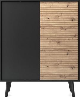 MOEBLO Kommode Canelado C104 (Moderne Sideboard Highboard, Wohnzimmer Schlafzimmer Komodenschrank), (HxBxT):125x104x39cm