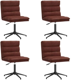 vidaXL Esszimmerstühle 4 Stk. Glänzend Braun Kunstleder 3315678