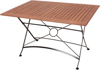 Gartentisch INGA rechteckig klappbar - Eukalyptus, Hellbraun, 120 x 80 x 74 cm, rechteckig | Klapptisch Esstisch Wetterfest Outdoor Tisch