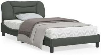 vidaXL Bettgestell ohne Matratze "Hvar" Dunkelgrau 100x200 cm Stoff 3207752