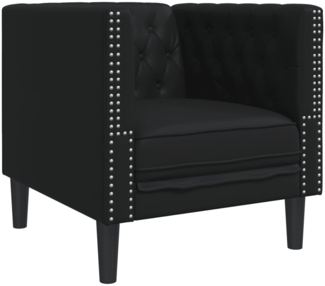 vidaXL Chesterfield-Sessel Schwarz Kunstleder 372652