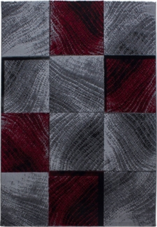 Kurzflor Teppich Pago rechteckig - 280x370 cm - Rot